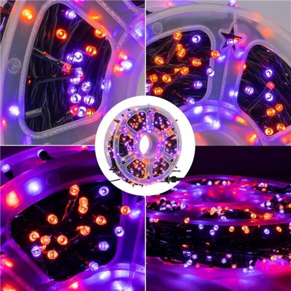 164FT 500 LED Halloween Lights, 8 Modes Waterproof Plug in String Lights - Picture 3 of 8